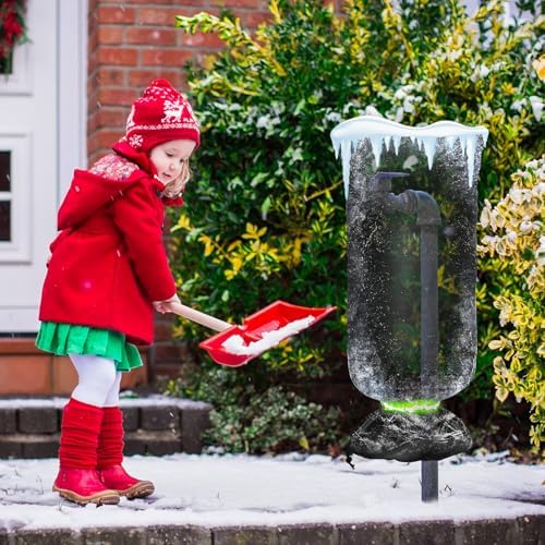 MIXC Outdoor Faucet Covers for Winter Freeze Protection, 15" x 35" Hose Bib Covers for Winter, Reusable Thicker Waterproof Insulated Spigot Cover - Image 7