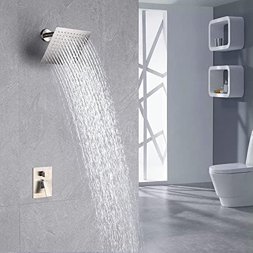 Voolan Rain Shower head, High Pressure Shower Head Made of 304 Stainless Steel, Relaxed Shower Experience Even at Low Water Flow and Pressure(6" Brushed Nickel) - Image 6