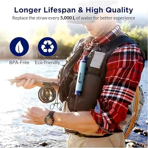 Portable Water Filter for Emergencies, Hiking, Camping, Travel, and Disaster Preparation (1 Pack) - Image 7