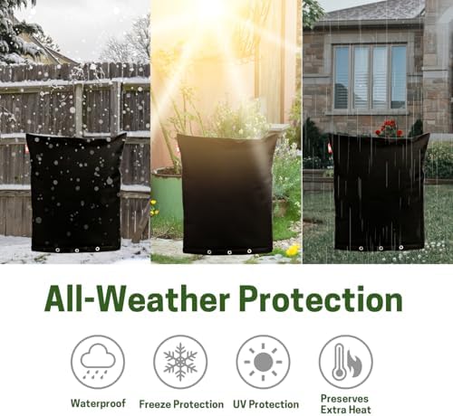 Backflow Preventer Insulated Cover 24×30 in & 36×24 in, Pressure Vacuum Breaker Cover with 8 Layers Thick Fabric, Sprinkler Valve Insulation Pouch for Winter Freeze Protection - Image 7