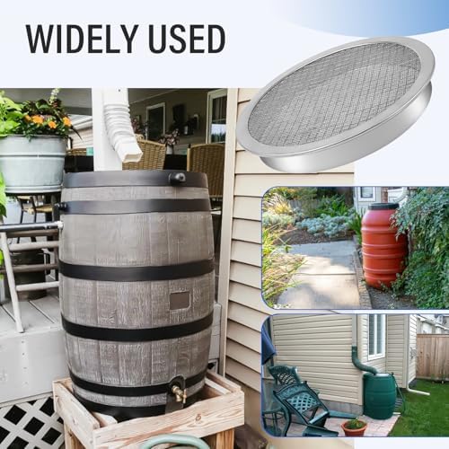 Rain Barrel Screen 6 Inch Fine Mesh Aluminum Rain Barrel Top Screen Filter - Image 7