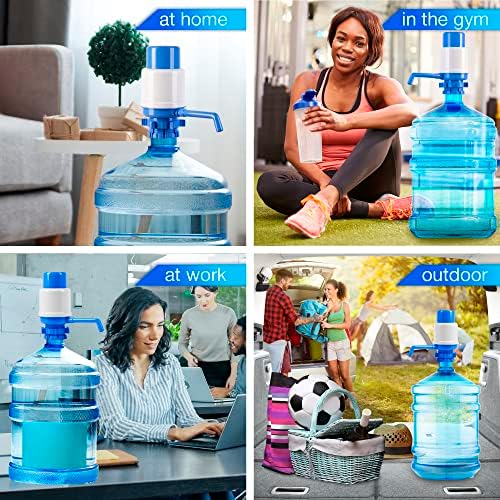 HotFrost Manual Water Pump for 5 Gallon Jug & Bottle – Non-Electric 5 Gallon Water Dispenser, Universal Hand Pump with 3 Adjustable Tubes, 53mm Screw Top Adapter, Spout Cap & Cleaning Brush, BPA-Free - Image 6