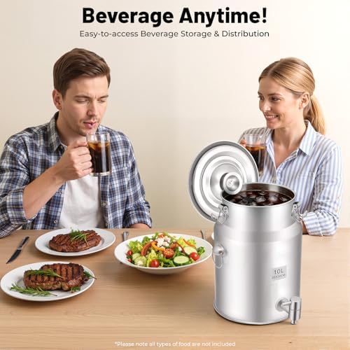 Stainless Steel Seamless 2-Gallon Milk Jug, Milk Can, 304 Milk Dispenser Container Pail, Anti-Leak Liquid Storage Container, Durable Stainless Steel Water Jug for Home Farm - Image 6