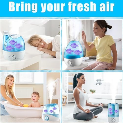 6PCS 1.8x2.5 inch ABS Plastic Universal Humidifier Cleaning Fish Purifies Water Prevents Hard Water Build Up Reduces Scale Suitable for Evaporators and Steamers - Image 5
