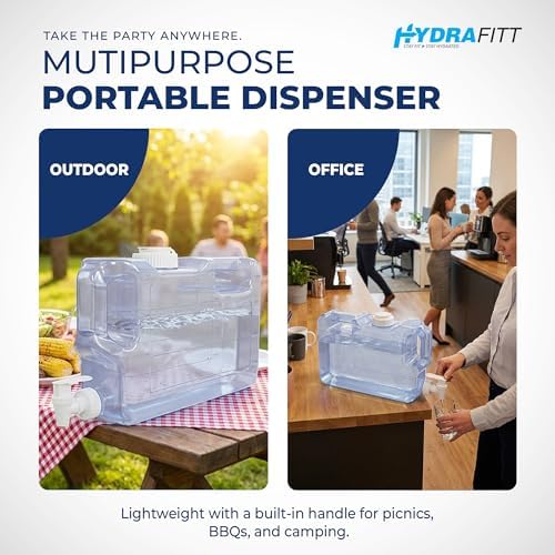 Refrigerator Water Dispenser 1.1 Gallon – Leak-Proof Slim Fridge Water Container with Spigot – BPA-Free Refillable Water Jug (Clear) - Image 6