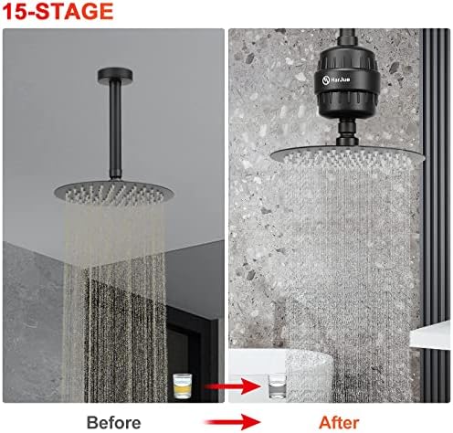 15 Stage Shower Filter Replacement Cartridge, Universal High Output Shower Filter for Hard Water Remove Chlorine and Harmful Substances, Body Caring, 4 Pack - Image 6