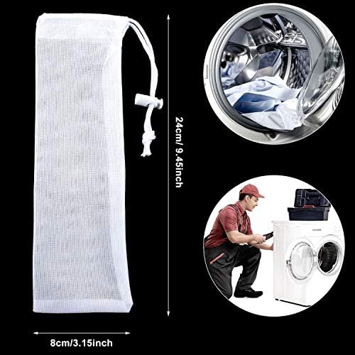 Shappy 6 Pieces Lint Traps for Washing Machine Drain Hose Nylon Mesh - Image 7