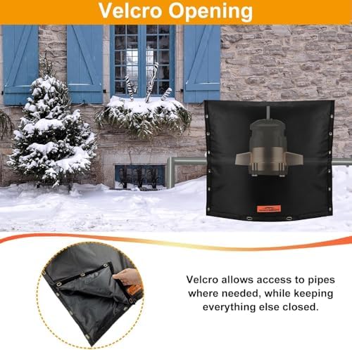 Insulated Backflow Preventer Cover, 24" W x 24" H, Black - Image 6