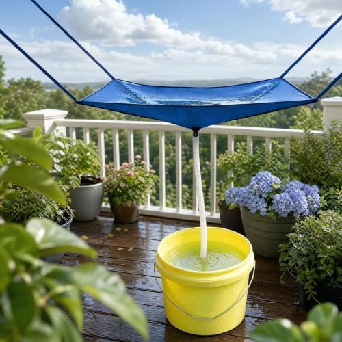 Rainwater Collection System with Hose, Rain Catcher Water Diverter - Image 7