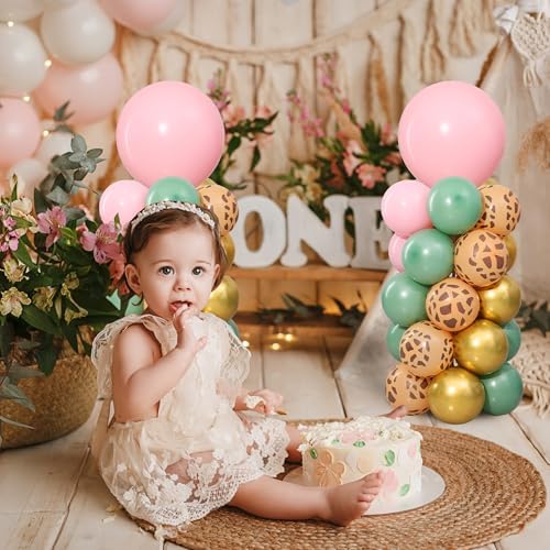 Pink and Green Gold Balloon Column Stand Kit Set of 2 for Floor - Image 7