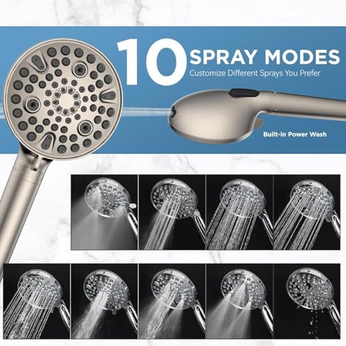 MakeFit Dual Filtered Rain Shower Head Combo, High Pressure Handheld Shower Head with Adjustable Bar - Rainfall Shower Head And Showerhead with Filter for Hard Water - Removes Chlorine - Image 7