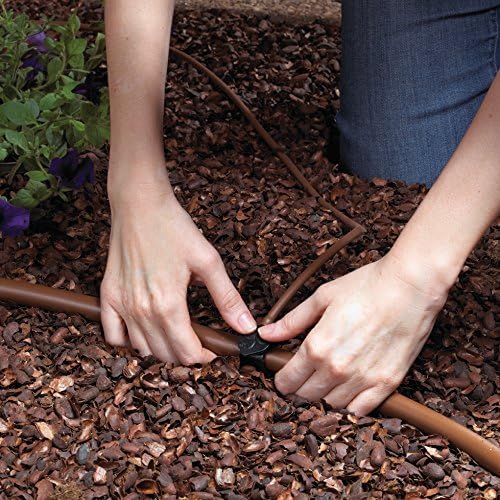 Raindrip SDGCBHP Automatic Drip Irrigation Watering Kit with Timer for Ground Cover & Flower Beds, Waters up to 200 Sq. ft, Timer with Customizable Settings & 13 GPH Half-Circle Adjustable Sprayers, Black;Galvanized Steel;Brown - Image 5