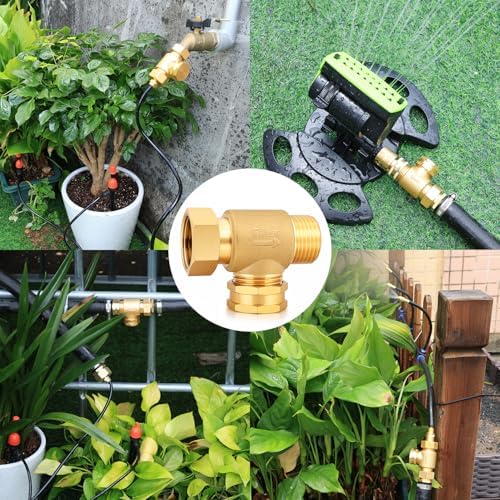 Garden Hose Filter Attachment with 100 Mesh and 40 Mesh Stainless Steel Screen,Brass Filter Pressure Washer Inlet for RV Camping Car Wash Rainwater Filtration (with Cap) - Image 6