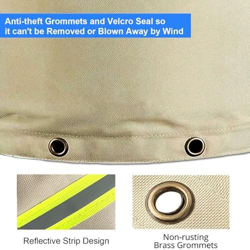 Opening Backflow Preventer Pipe Insulation Cover,24" Wx24 H,Khaki - Image 7
