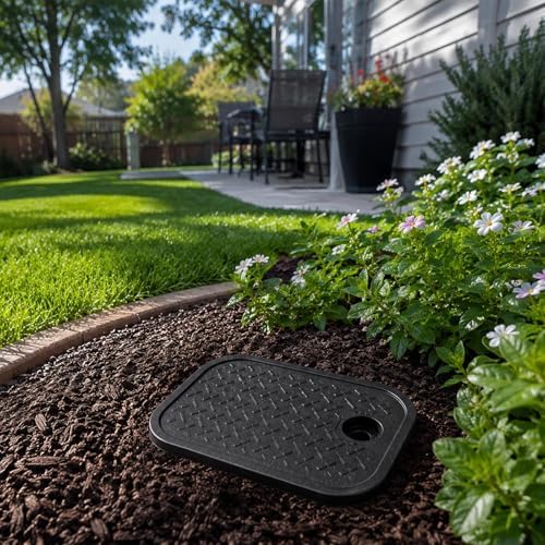 8" Oval Sprinkler Valve Box Cover, Black Irrigation Cap, 1 Pc - Image 5