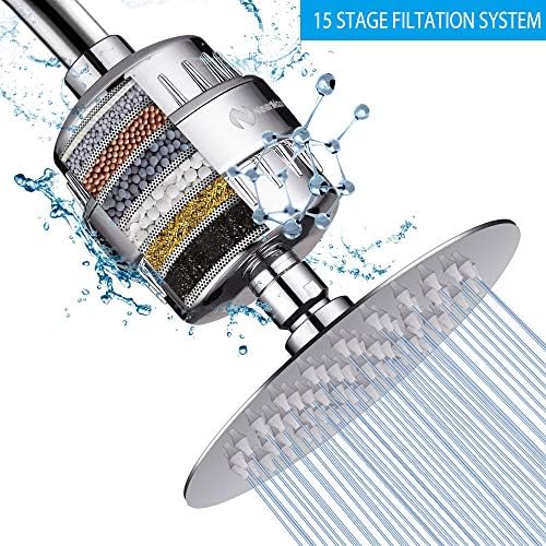 NearMoon High Output 15 Stage Shower Filter - Filtered Shower head softener for Hard Water,Reduces Dry Itchy Skin, Dandruff and Improves the Condition of Your Skin, Hair (Chrome Finish) - Image 6