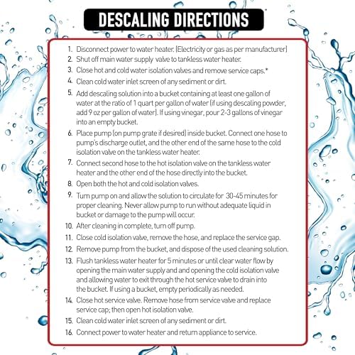 Safetech Tankless Water Heater Flushing Kit with Premium Braided Hoses, Mag Drive Pump, and Instructions - Image 7