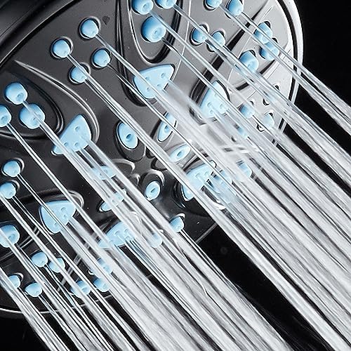 AquaDance Antimicrobial/Anti-Clog High-Pressure 6-Setting Hand with with Microban Nozzle Protection from Growth of Mold, Mildew & Bacteria for Stronger Shower! Aqua Blue Jets - Image 7