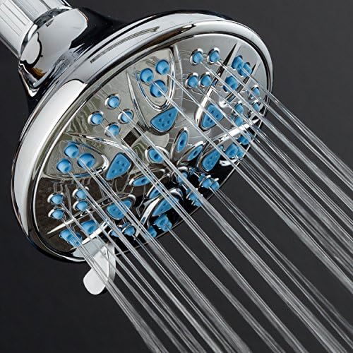 AquaDance Antimicrobial – Anti-Clog High-Pressure 6-Setting Head with Microban Nozzle Protection from Growth of Mold, Mildew & Bacteria for Stronger Shower 4", Aqua Blue Jets – 1.8 GPM - Image 7