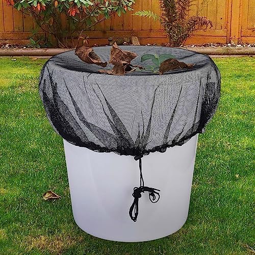 Rain Bucket Netting Screen Covers with Drawstring Rain Barrels Netting Screen Covers Keep and Debris Out - Image 7