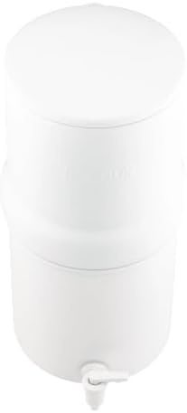 Boroux Compact Gravity-Fed Countertop Stainless Steel Water Filter System | 1.8 Gallons with 2 Authentic Black Foundation. Filters | Matte White - Image 3