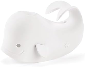 Skip Hop Baby Bath Spout Cover, Bathtub Faucet Cover with Soft Rubbery Material, Dishwasher-Safe, Easy-to-Adjust Straps and Tail Hook for Hanging, Fits Most Tub Spouts, MOBY, White by Unknown