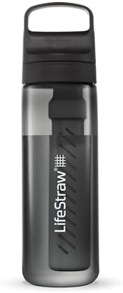LifeStraw Go Series BPA-Free Water Filter Bottle, 22 oz, Nordic Noir by Unknown