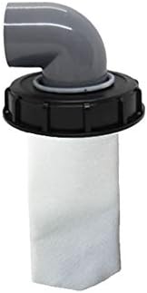 IBC Lid Filter Nylon Washable with Lid for Rain Water Tank IBC 1000 Litre DN 75 Needle Felt (160mm 90°) by ReadyCosmetics