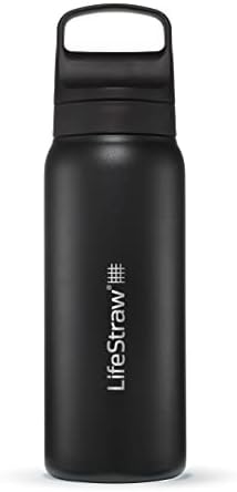 LifeStraw Go Series Insulated Steel Water Filter Bottle, 24 oz, Nordic Noir by Unknown