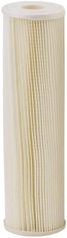 Pentair Pentek ECP5-10 Sediment Water Filter, 10-Inch, Under Sink Pleated Cellulose Polyester Replacement Cartridge, 10" x 2.5", White End-Cap, 5 Micron by PENTAIRPENTEK