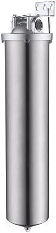 NSF/ANSI 42 Certification Big+ Stainless Steel Filter Housing for 20”Length,4.5"OD Filter Cartridge, Drain Valve Style C (Square Head) by Amwater