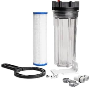 Cold Plunge Water Filter System 10" Housing 3/4" NPT Ports, 2x50 Micron by PlungeCrafters