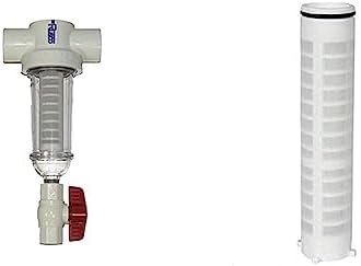 Rusco 1-1/2" Spin Down Separator Sand/Sediment Water Filter 50 Gpm + Rusco FS1 1/2-500 500 Mesh 1 1/2 Spin-Down Polyester Filter Screen by Rusco
