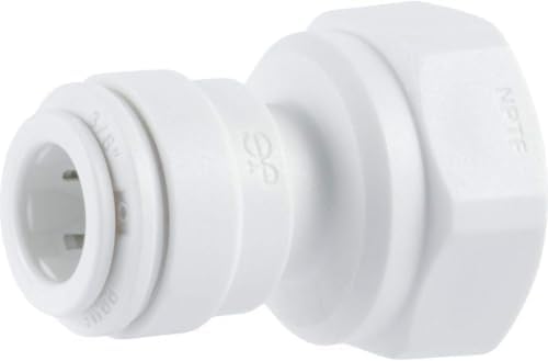 John Guest 3/8 OD x 1/4 NPTF Inch Female Adapter, Push to Connect Plastic Plumbing Fitting, PP451222WP (Pack of 5) by JohnGuest