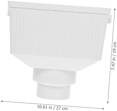 PVC Rain Gutter Diverter for Barrel, White Plastic Downspout Adapter - Image 5