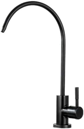 Black Swan Neck Kitchen Sink Water Filter Drinking Water Tap with Swivel Single Cooling by Unknown