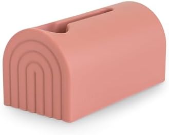mushie Bath Spout Cover | Soft Silicone Bathtub Faucet Safety Guard for Kids | Universal Fit (Rose) by mushie