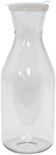 CAC Poly DCTL-16 Plastic Beverage Decanter with Cover, Clear 1.6 Qt. by CACChina