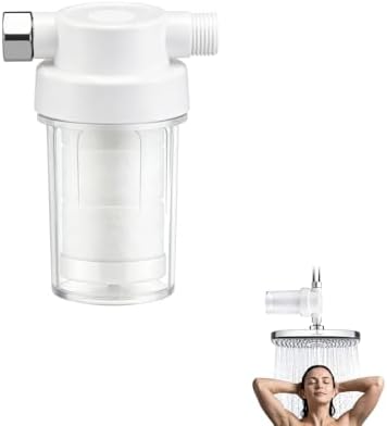 Inline Sediment Water Filter, Transparent PC Housing Washer Water Filters, PP Cotton Filtration for Shower Heater Washing Machine by Unknown