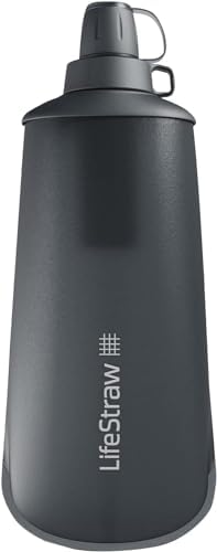 LifeStraw Peak Series Water Filter - 1L, Dark Mountain Gray, Protects Against Bacteria and Parasites, Ultra-Compact and Versatile by Unknown
