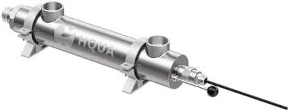 PWS-55 55W Pond Pool UV Purifier Clarifier, Weatherproof IP67, Stainless Steel UV Reactor, Pond Size Up to 8000 Gallons, Max Flow Rate 2700 GPH by HQUA