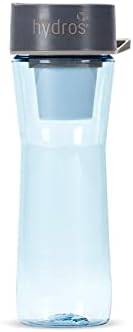 Hydros Water Filter Bottle, 20 Oz, Patented Fast Flo Tech, Dishwasher Safe, 20 Second Quick Fill, Leak Proof, BPA Free, Blue by Hydros