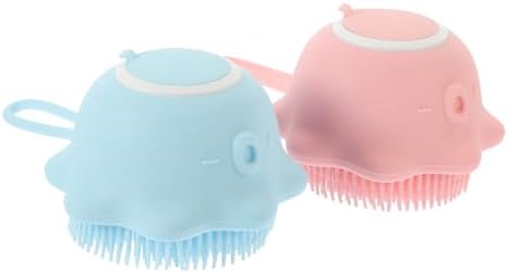 Silicone Shower Brush with Shower Gel Holder, 2 Pieces for Babies by Unknown
