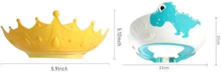 2 Pack Shower Cap Shield for Kids, Adjustable Baby Hair Washing Shield, Visor Hat for Eye and Ear Protection for 1-5 Years Old Children, Shampoo Cap Protect Baby Eyes - Image 3