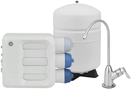 GE 3 Stage Reverse Osmosis Under Sink Water Filtration System with Faucet, Reduces Lead, Chlorine, Arsenic & More, Replace Filters (FQ18PN, FQ18MN, FQ18RT) Every 6/12 Months, GXRQ18NBN by Unknown