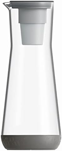 Hydros Water Filter Pitcher, 40 oz Slim Design, Patented Fast Flo Tech, Dishwasher Safe, Fills in Just 40 Seconds, BPA Free, 5 Cup Capacity, Grey by Hydros
