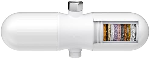 SR SUN RISE Duo Shower Filter - NSF Certified 20-Stage Shower Filter for Hard Water, Water Softener, Removes Chlorine, Heavy Metals, High Flow, Easy Replace Cartridge, Nourish Hair & Skin, Matte White by SRSUNRISE