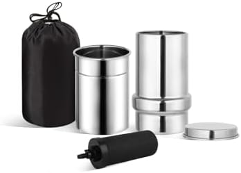 NSF/ANSI 42&372 Standard 1L (1000 ML) Portable Stainless Steel Gravity-Fed Water Filter Gravity Sport Bottle with Carbon Filter, for Travel, Camping, Backpacking and Emergency Preparedness by BOKKRALL
