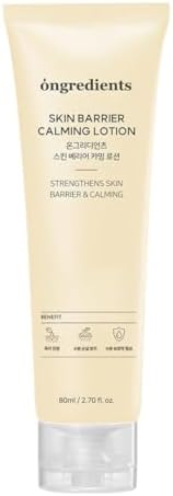 ONGREDIENTS Skin Barrier Calming Lotion | Lightweight Moisturizer for Dry, Sensitive Skin | Centella, 9-Peptide Complex, Glucose, Soothing, Hydrating | Vegan, Korean skincare (80ml / 2.70 fl Oz) by Ongredients