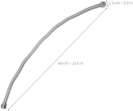 G1/2 Stainless Steel Water Heater Hose Connector for Tight Routing - Image 2